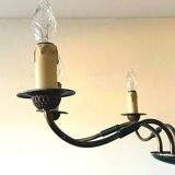 Vintage neoclassical style column chandelier 50s