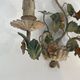 Pair of Wall Lights with Floral Basket in Painted Sheet Metal. Italian Work. Circa 19.