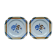 Pair of plates Flowers Saint Amand