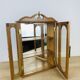 Etagère vitrine miniature bois et verre, vintage