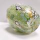 Millefiori Green Murano Glass Vase with Murrines and Gold Leaf, Italy