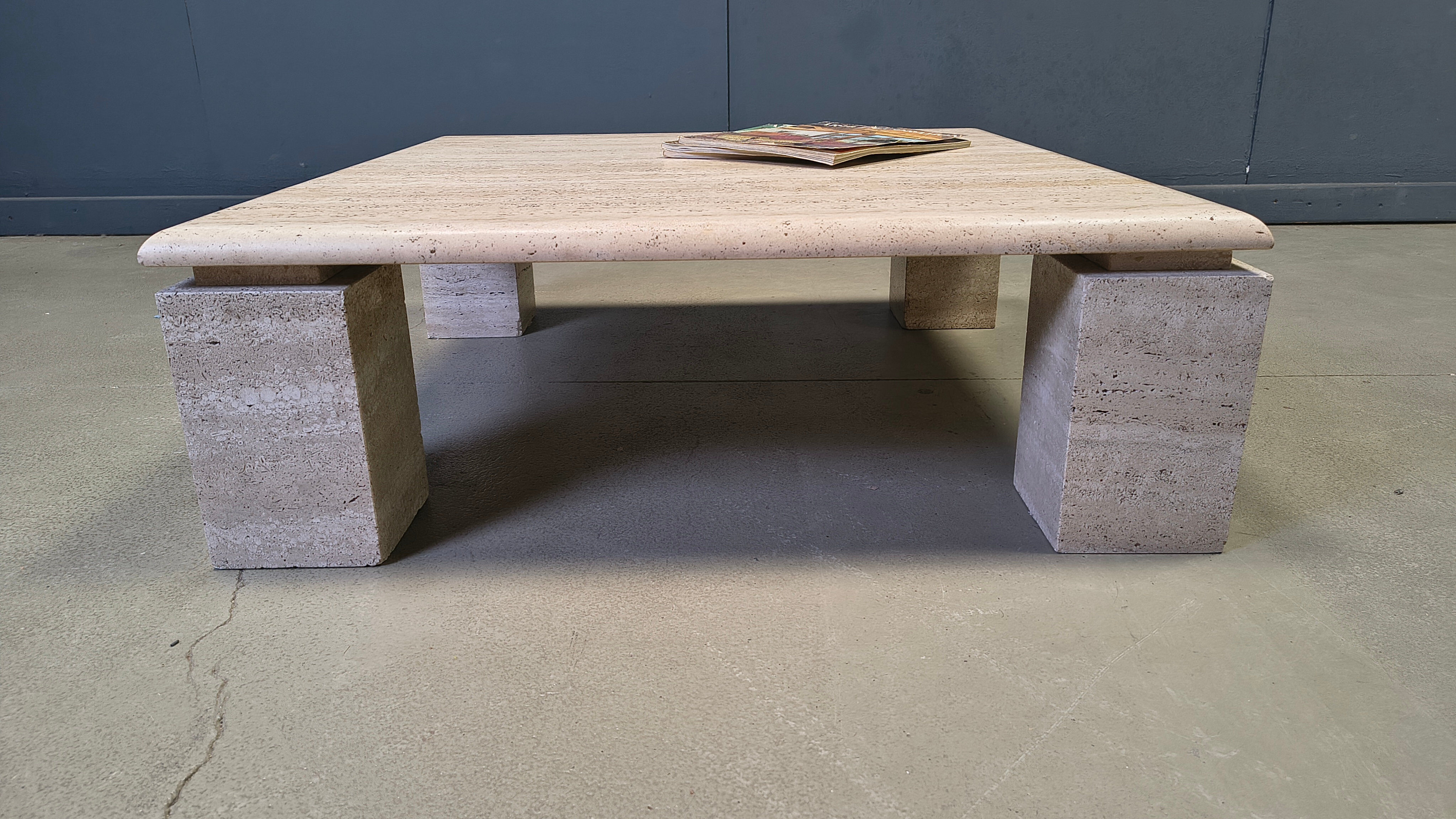 Travertine coffee table 1970s, Italy
