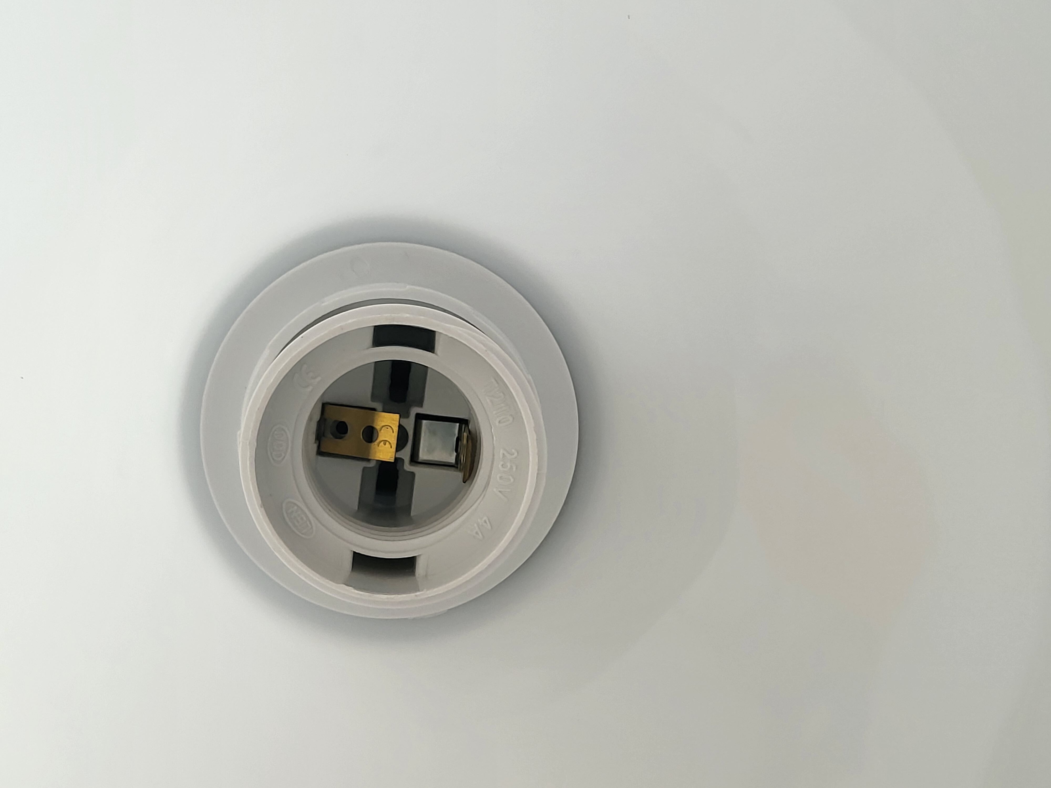 Suspension ball in opaline white geometric patterns orange and blue years 60/70