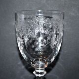 Set of 2 antique glasses in Saint-Louis crystal Model TALMA 1930 Rock crystal engraving 899