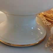 Porcelain fruit bowl with lions from Faïence Paris