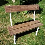 Old bench early 20th, cast iron decorated with branches