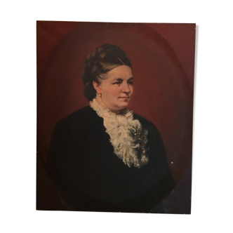 Old portrait of a woman in the late nineteenth century