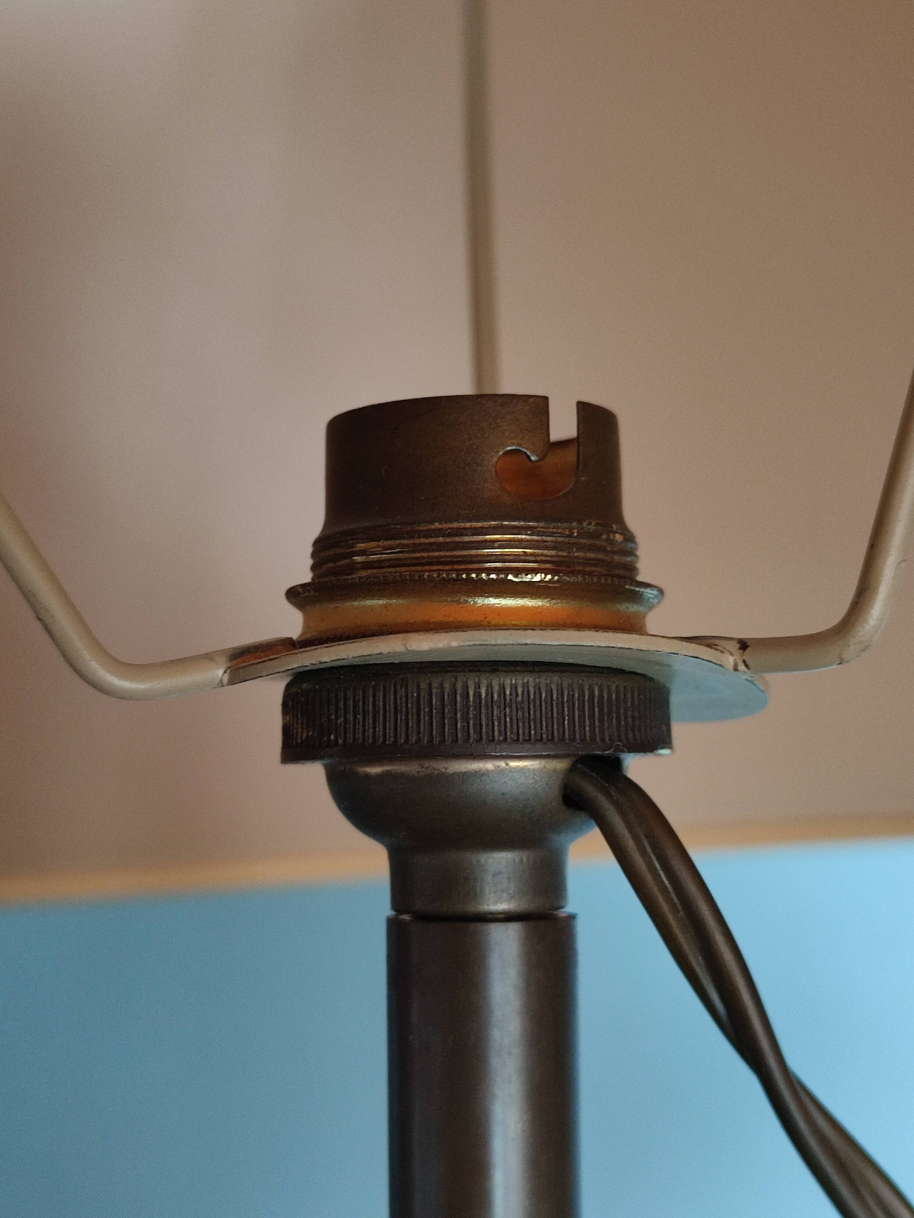 Old Japanese table lamp with Satsuma decoration.