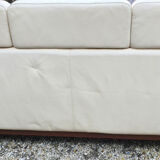 Canape ekornes scandinavian design white leather