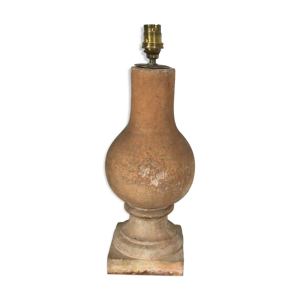 Pied de lampe balustre en terre