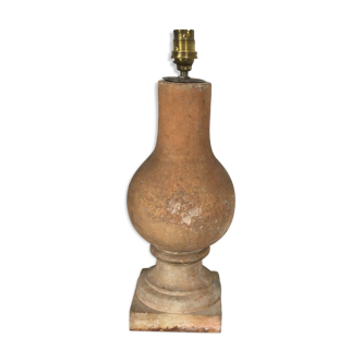 Terracotta baluster lamp