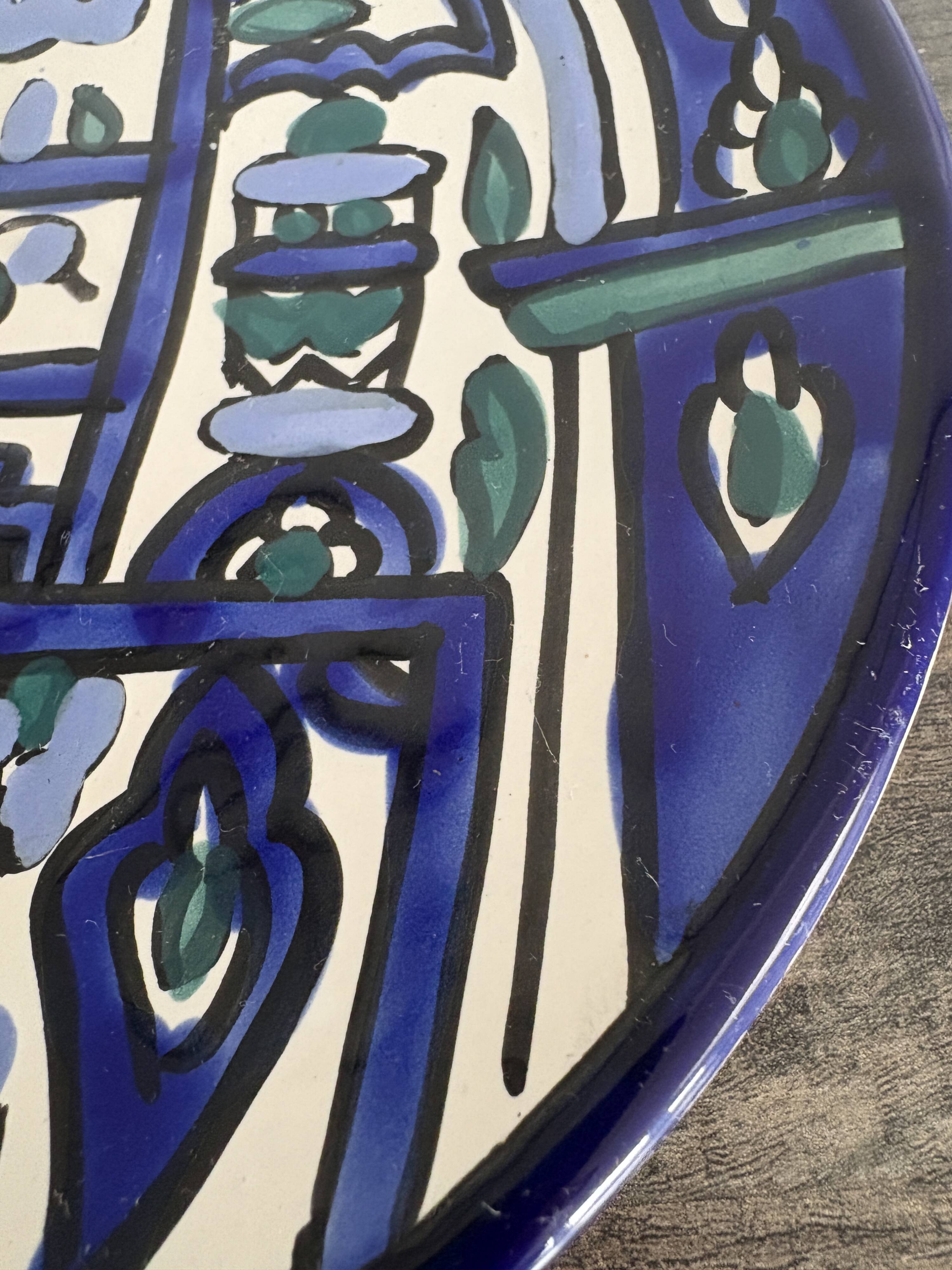 Assiette céramique d'art Tunisie