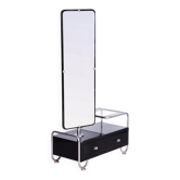 Bauhaus Dressing Mirror in Chrome and Lacquered Wood by Vichr a Spol., Czech, 1930s
