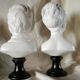 Plaster busts of Theodore Brongniard's children