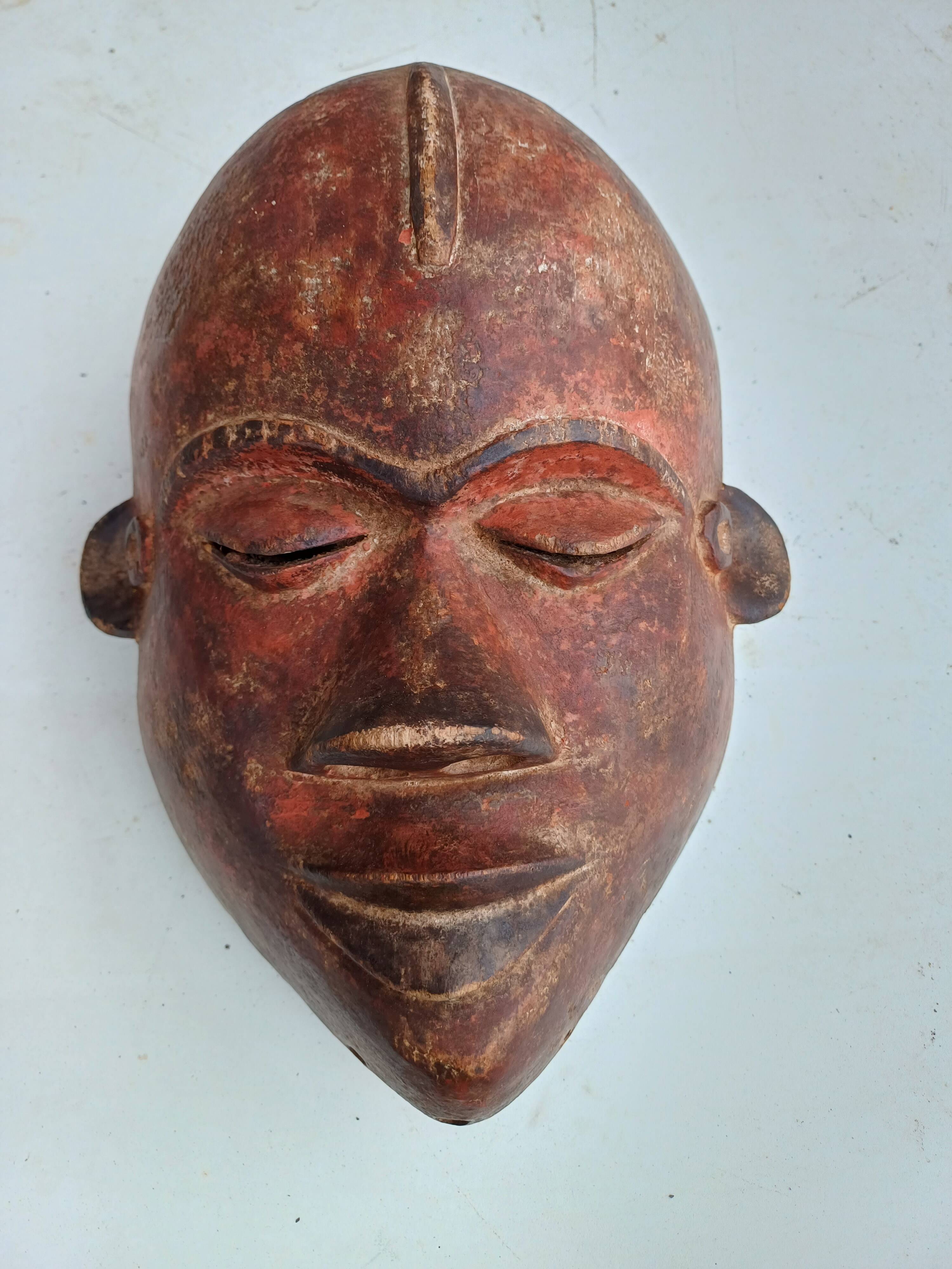 Masque Africain Kaolin Rouge