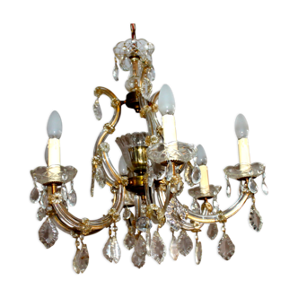 Lustre à pampilles 7 feux dit Marie-Thérèse