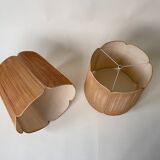 Pair of Mustard String Lampshades