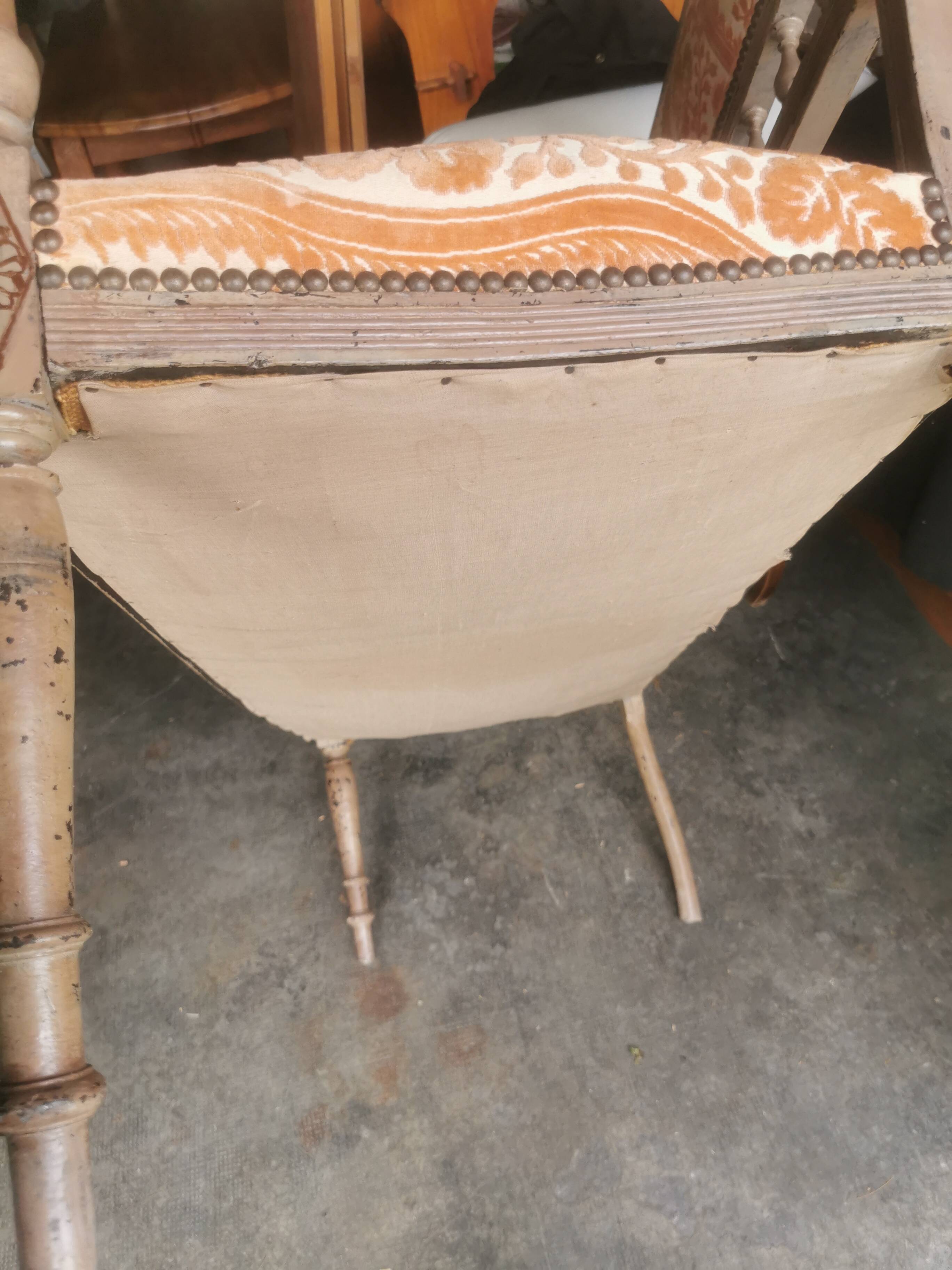 Bench decorated with flowers