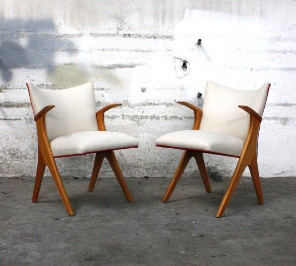 Fauteuil vintage beige clair