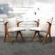 Fauteuil vintage beige clair