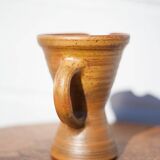 Vintage pitcher, vintage jug, pottery signed Paul Igom Bavil?, artisanal pottery, carafe, vase