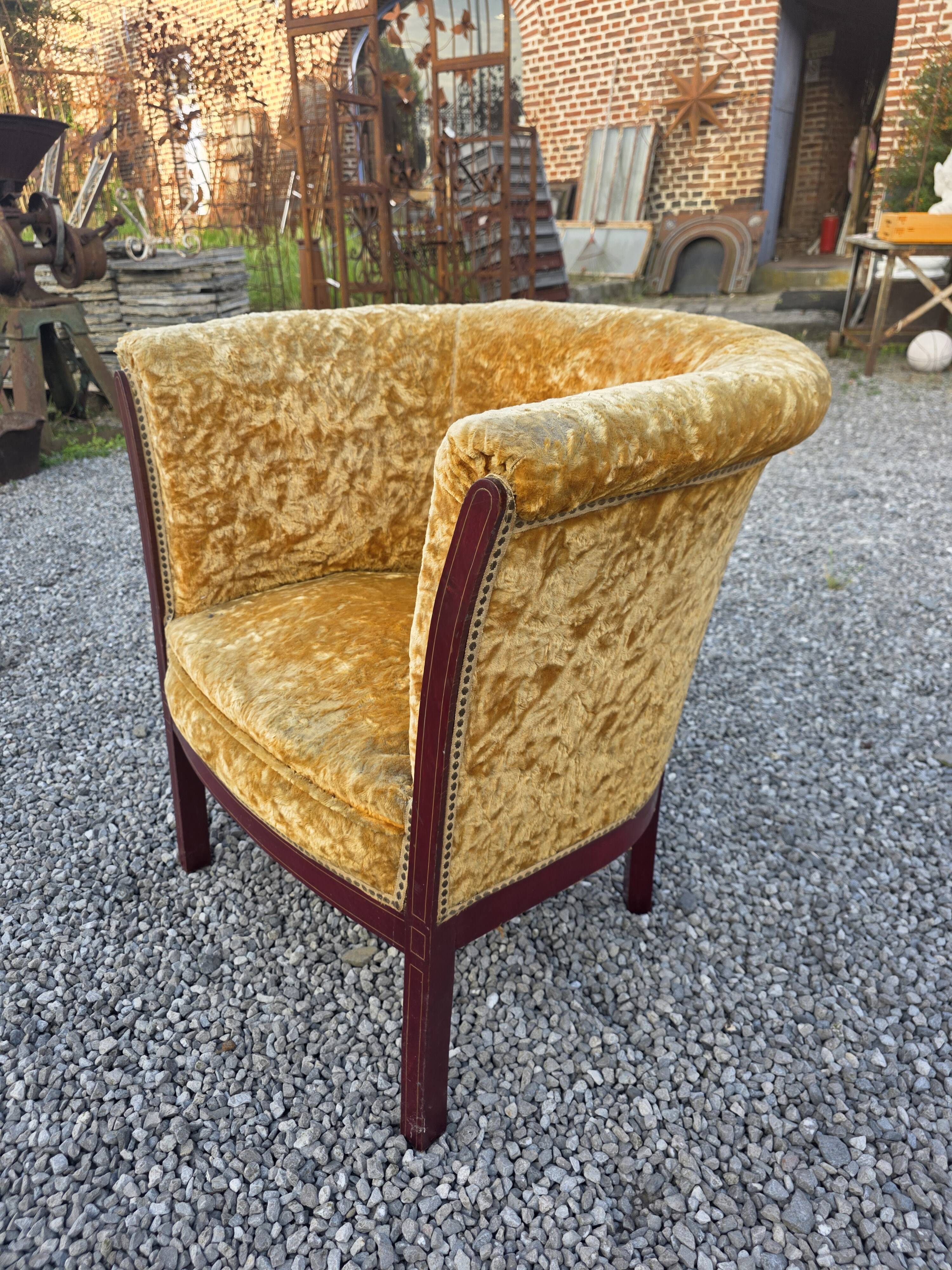 Fauteuil club art déco années 1930