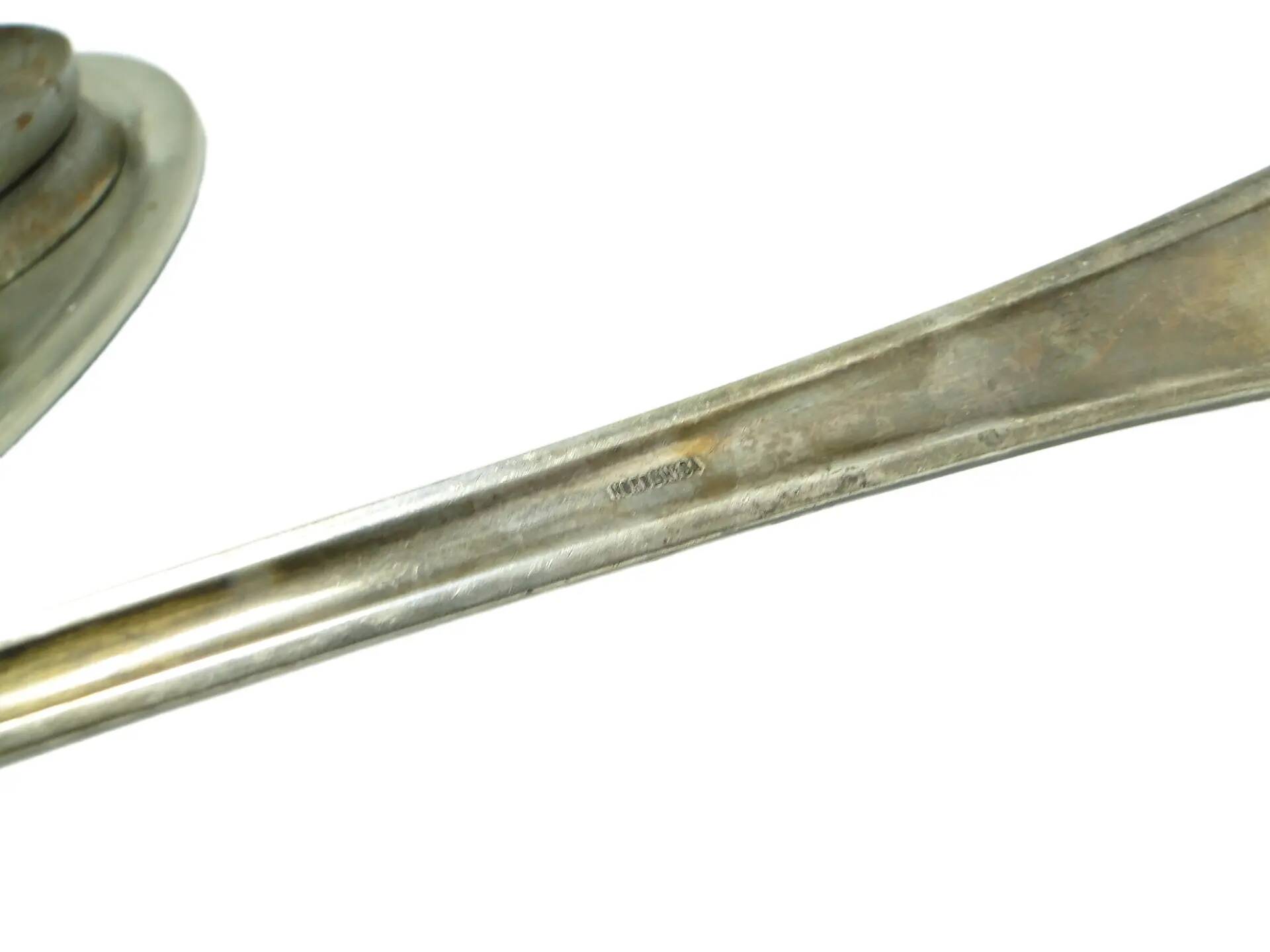 Borówka ladle, Art Nouveau / Art Deco, silver-plated brass, Norblin, Poland, 1920s.