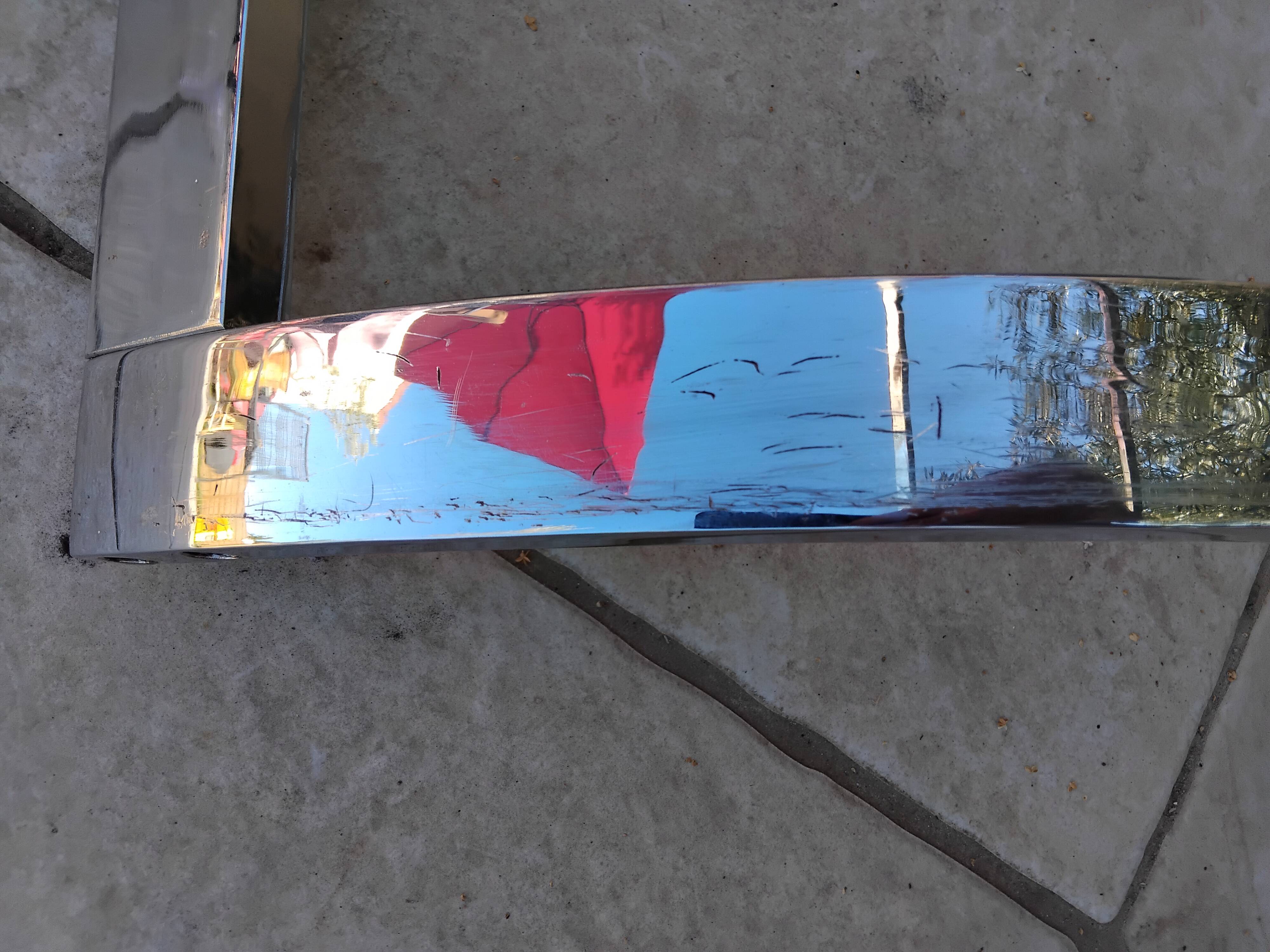 Carrara marble and chrome dining table, vintage Italy, 70s style