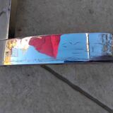 Carrara marble and chrome dining table, vintage Italy, 70s style