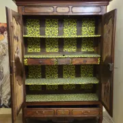 Large antique walnut and burr wood wardrobe – Louis XV period