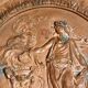 Repoussé copper plaque, early 19th century, in Neoclassical style.