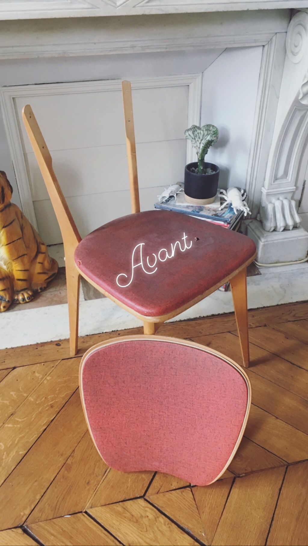 Restored vintage monoblock chair