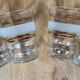 Lot de 8 verres granités blancs