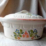 White Alsace terrine with flower patterns