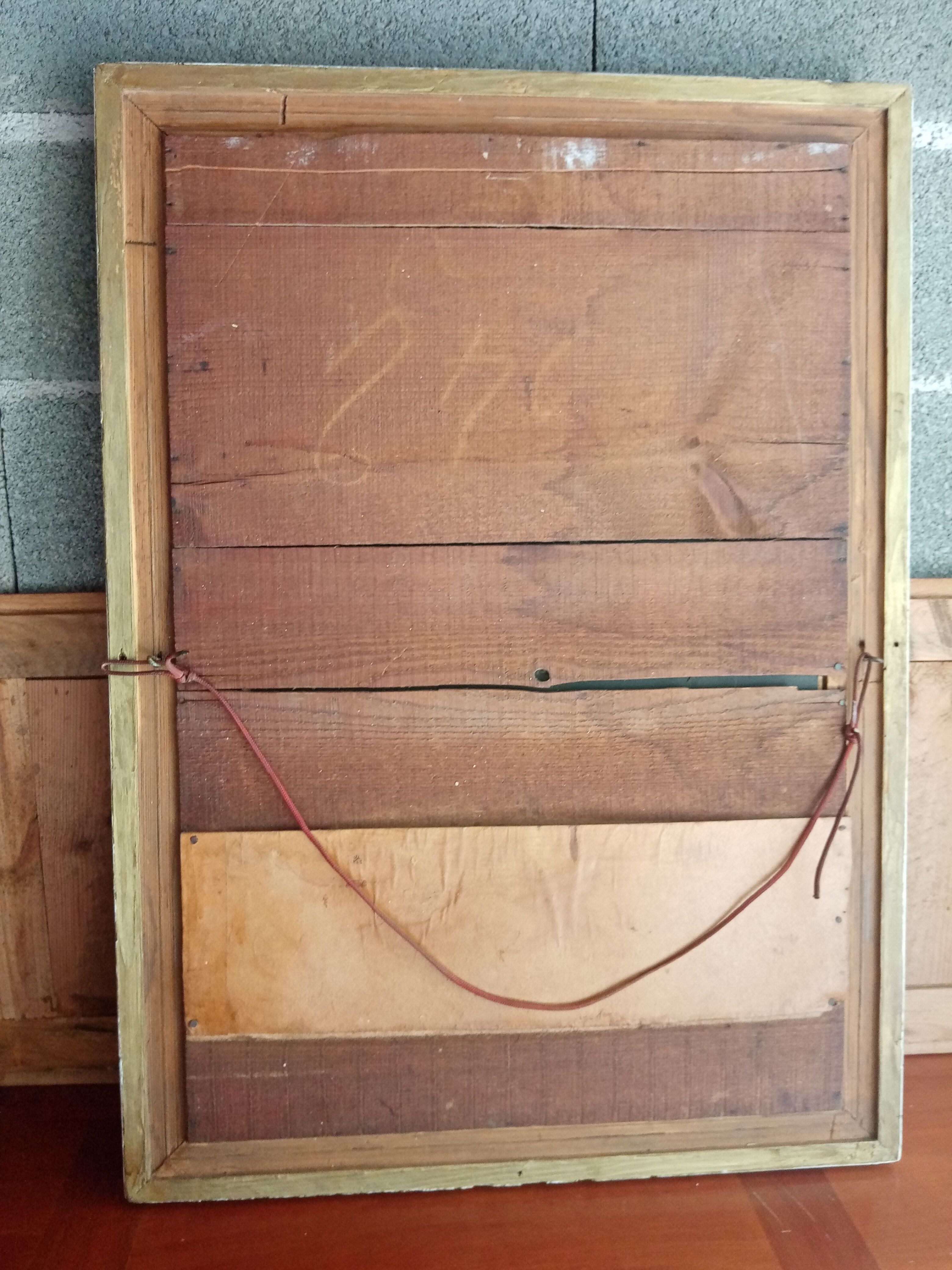 Old patinated mirror 86 X 62 cm