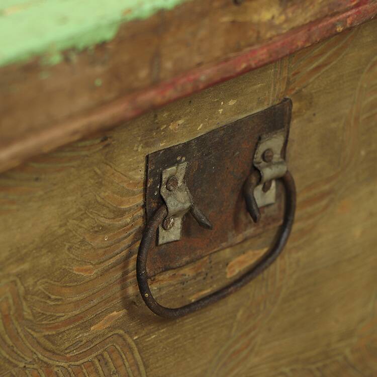 Painted Folk Art Bridal Chest