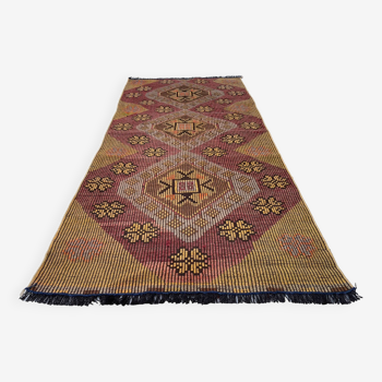 Tapis Kilim turc vintage, 226 x 100 cm