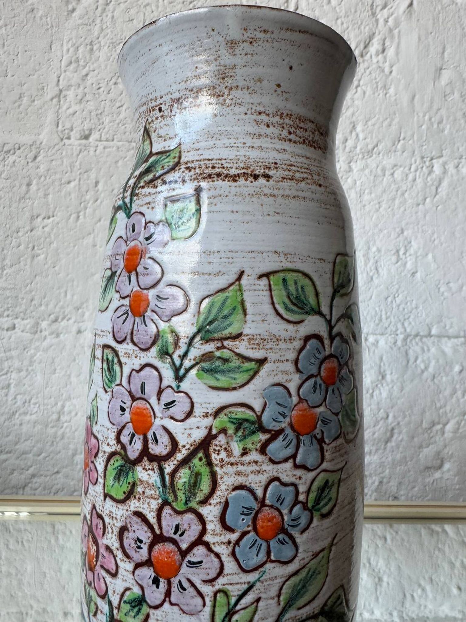 Grand vase rouleau céramique Vallauris années 60