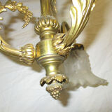 Brass chandelier