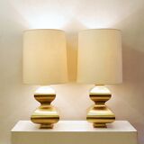 Pair Of Brass XL Table Lamps or Floor lamps, Circa 1970