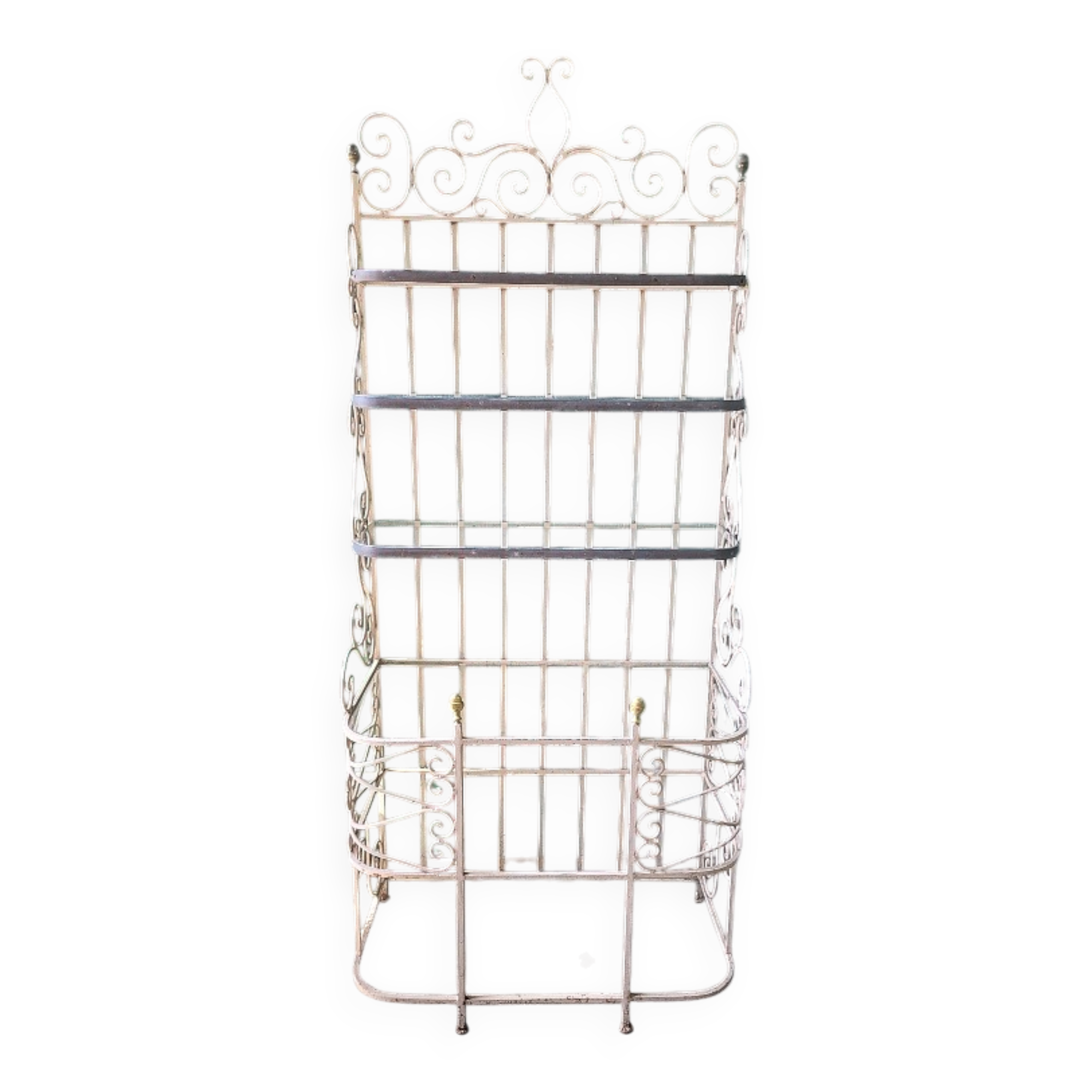 Etagere boulangere ancienne en fer forge a 5 niveaux