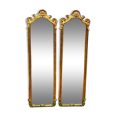Pair of golden mirrors, 97x28 cm