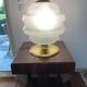 Vintage table lamp from Verrerie de Clichy, speckled glass and brass, years.