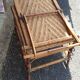 Rattan garden deckchair half XXth