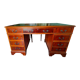 English-style mahogany desk and green leather top