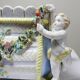 Small antique German porcelain planter Putti 19th century Meissen style