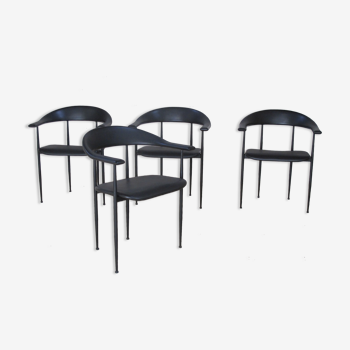 Suite of 4 chairs Fasem Italia 1980