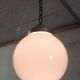 Suspension design Bauhaus globe opaline (diam: 20 cm) - mid 20th century