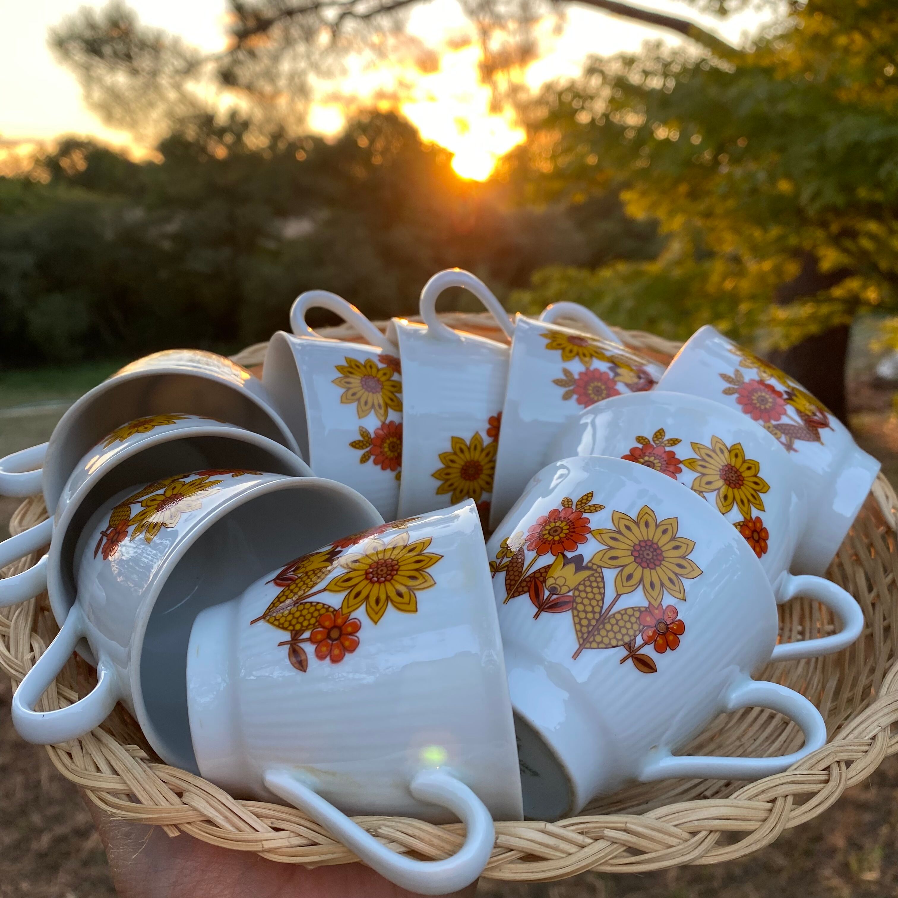 Vintage porcelain coffee cups