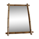 Miroir croix en bambou vintage